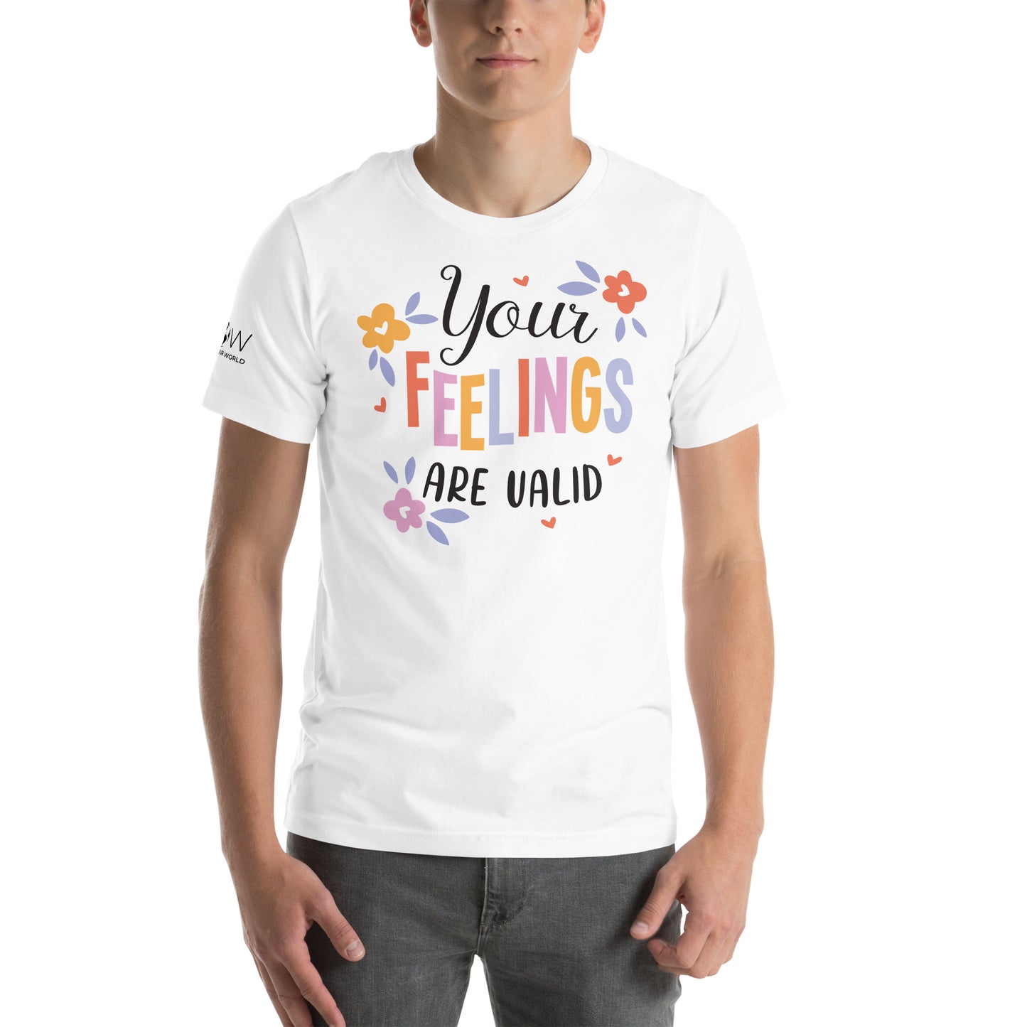 Your Feelings Are Valid White Motivational Men's T-Shirt Lifestyle