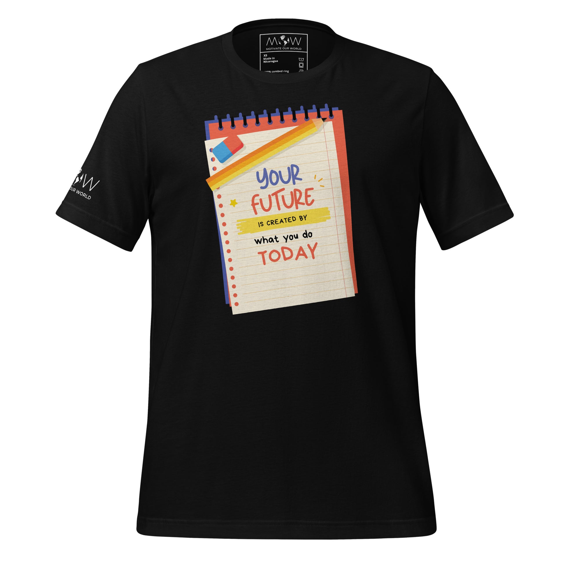 Your Future Starts Today Men's Motivational Black T-Shirt
