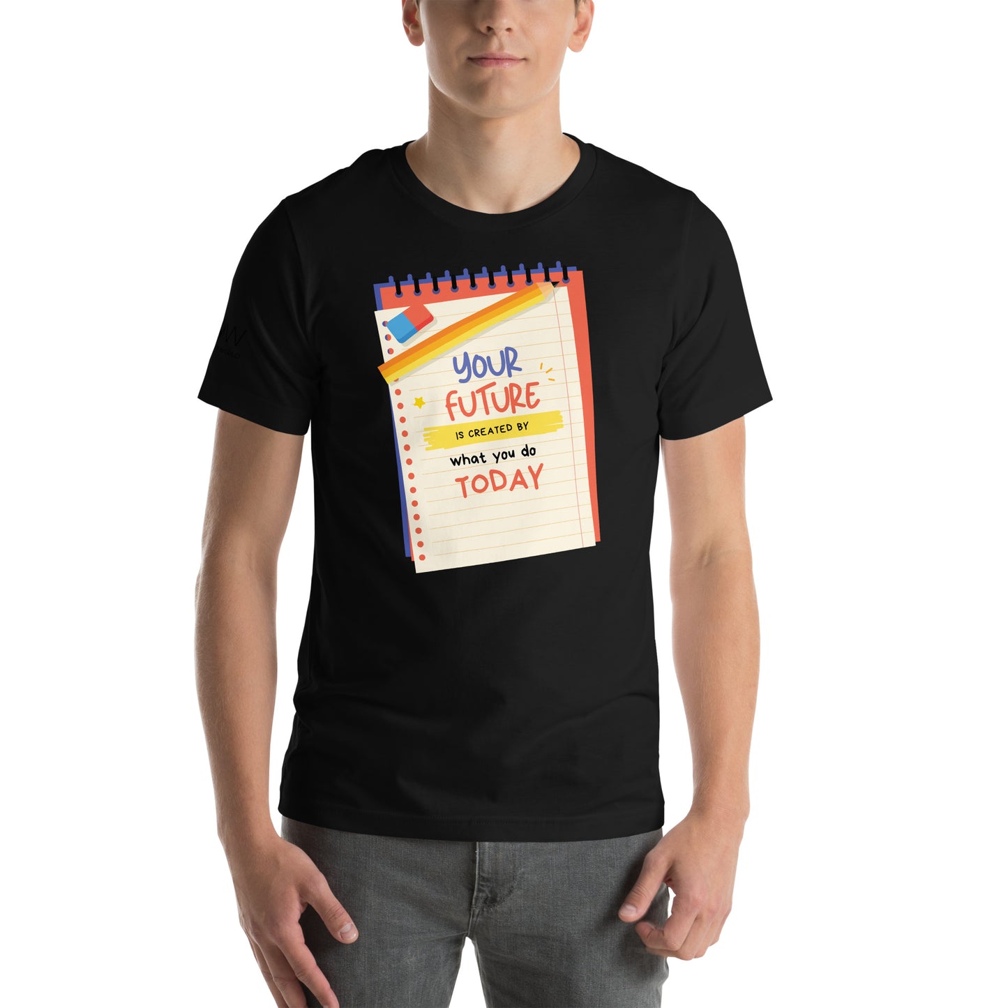 Your Future Starts Today Men's Motivational Black T-Shirt