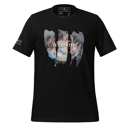 Your Future is Created Today Men's Motivational Black T-Shirt