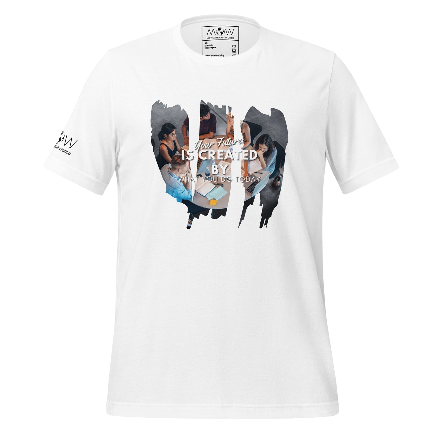 Your Future is Created Today Men's Motivational White T-Shirt