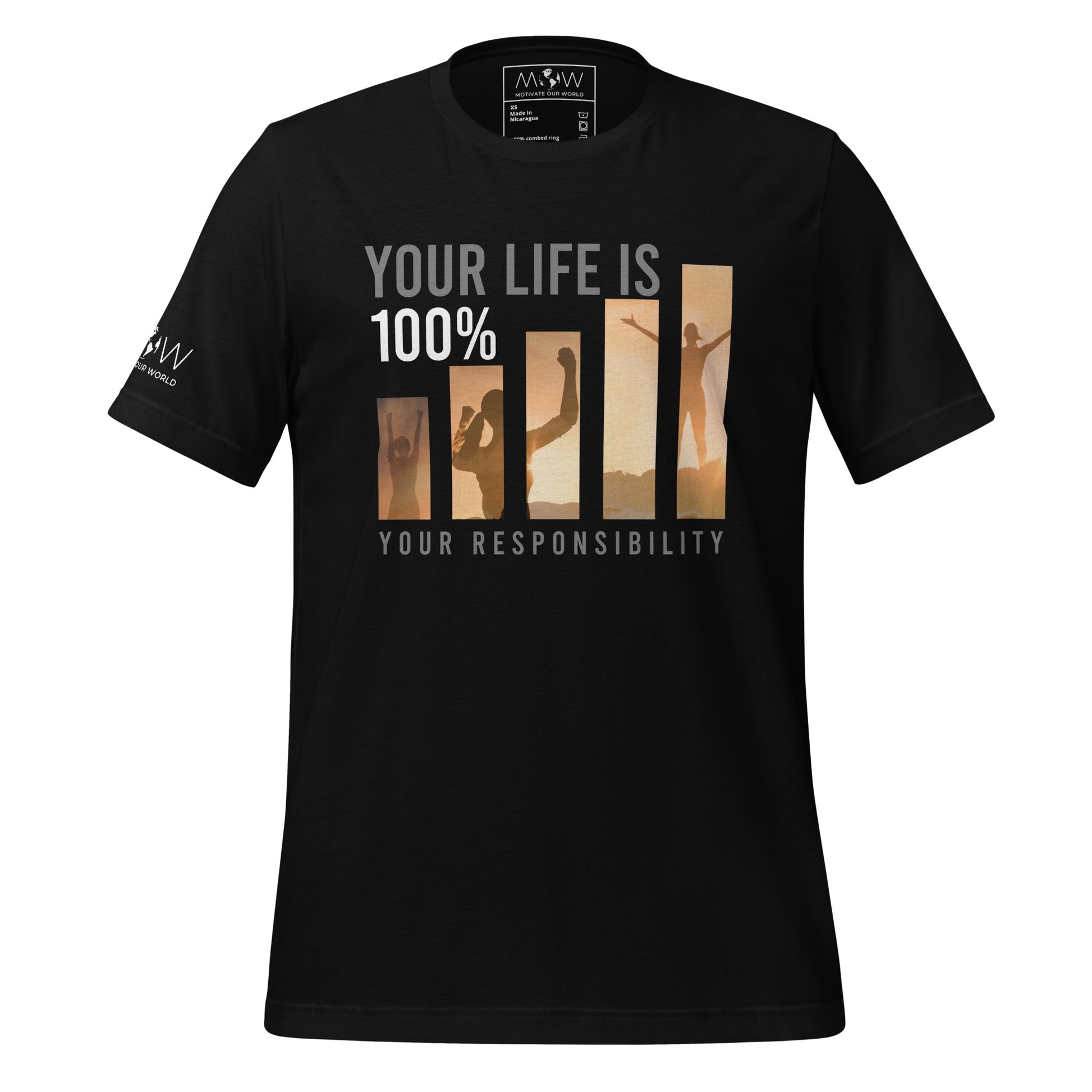Your Life is Your Responsibility Men's Motivational Black T-Shirt