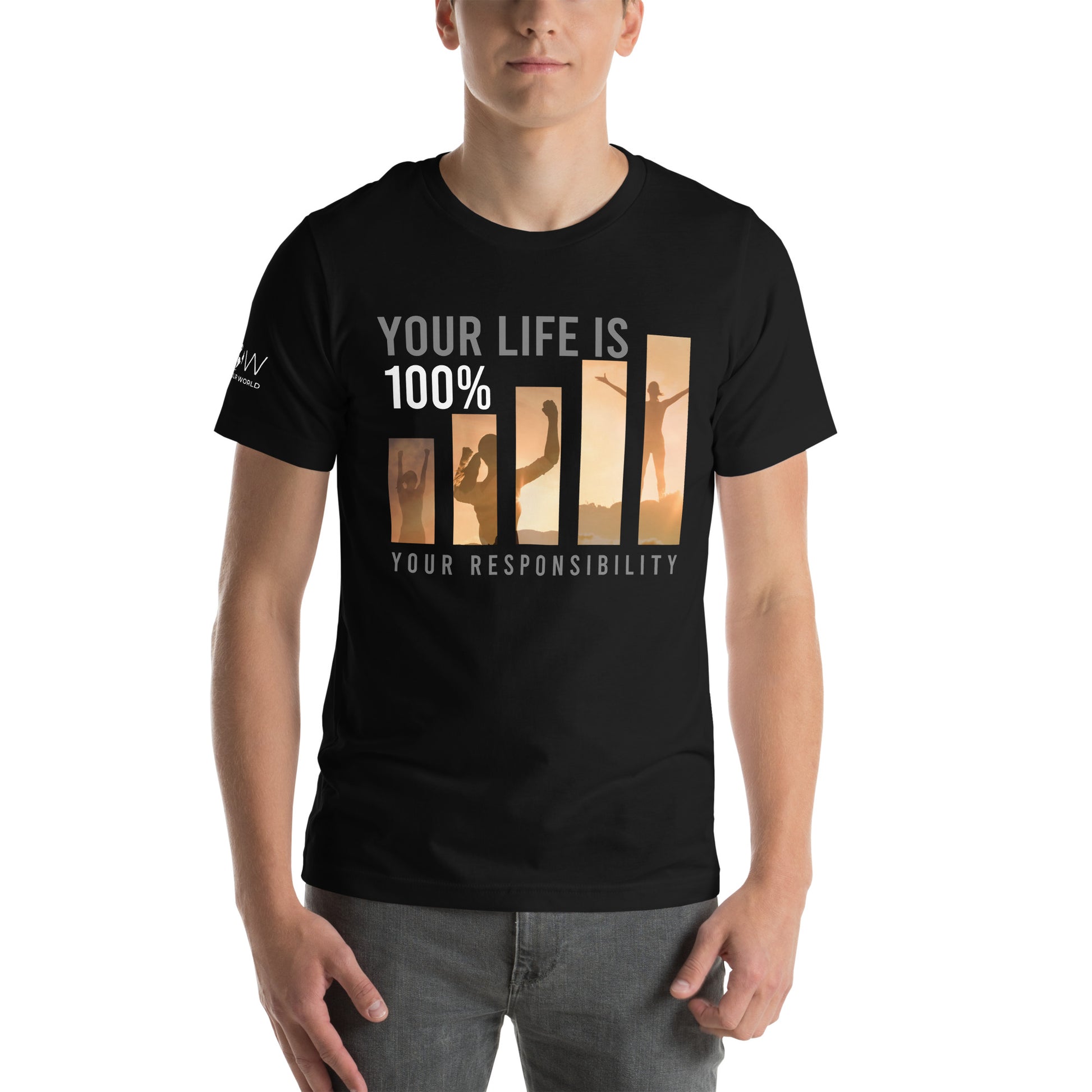 Your Life is Your Responsibility Men's Motivational Black T-Shirt