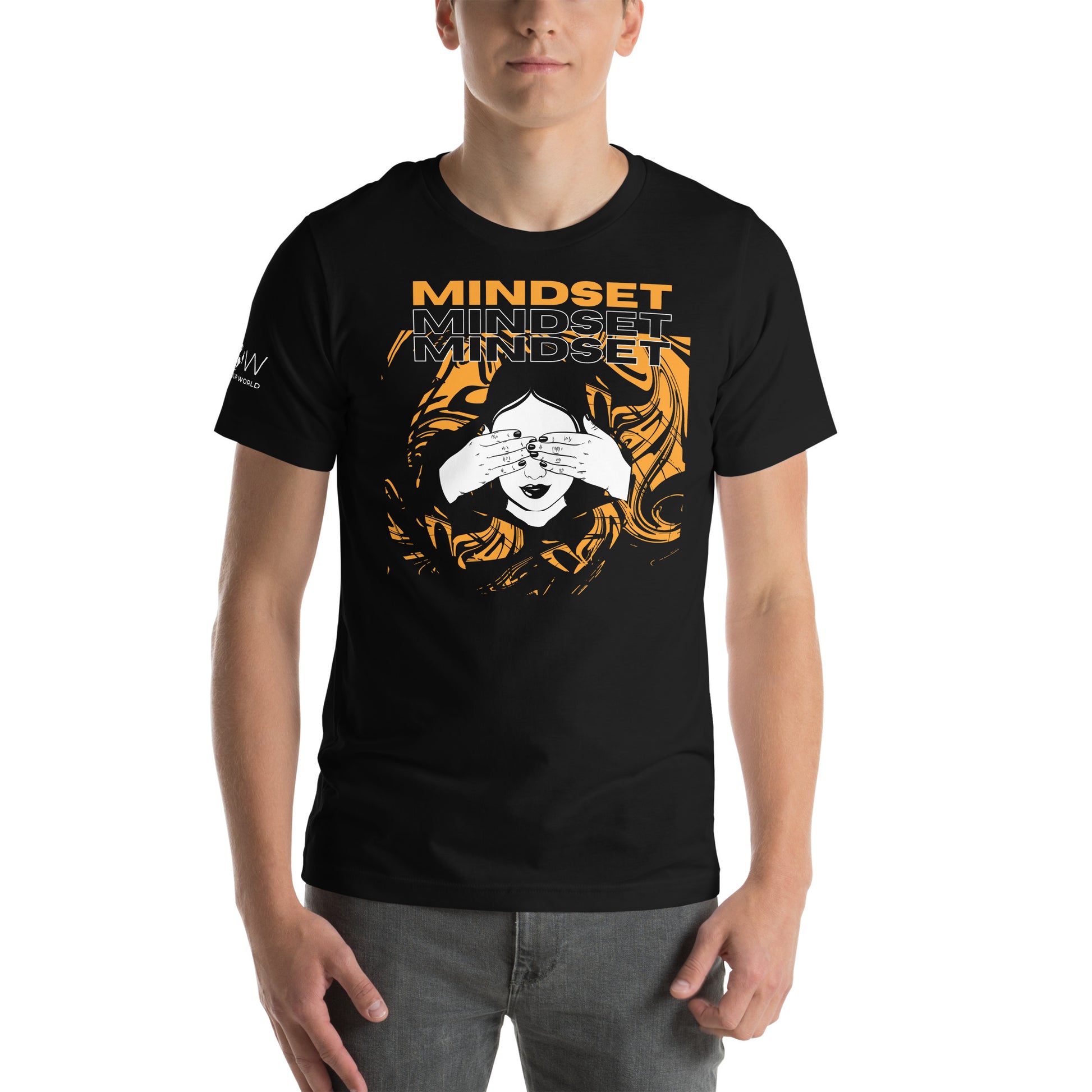Your Mindset Men's Motivational Black  T-Shirt