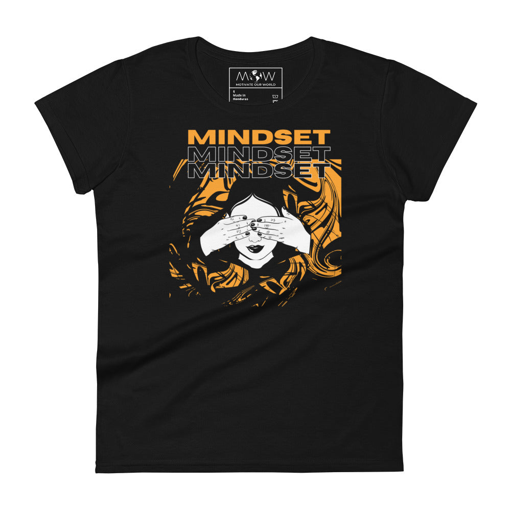 Your Mindset Women’s Motivational Black T-Shirt 