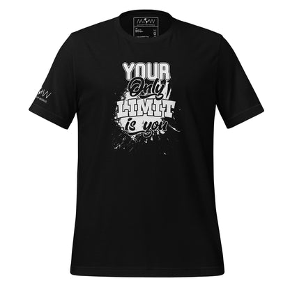 "Your Only Limit is You" Men's Motivational Black T-Shirt