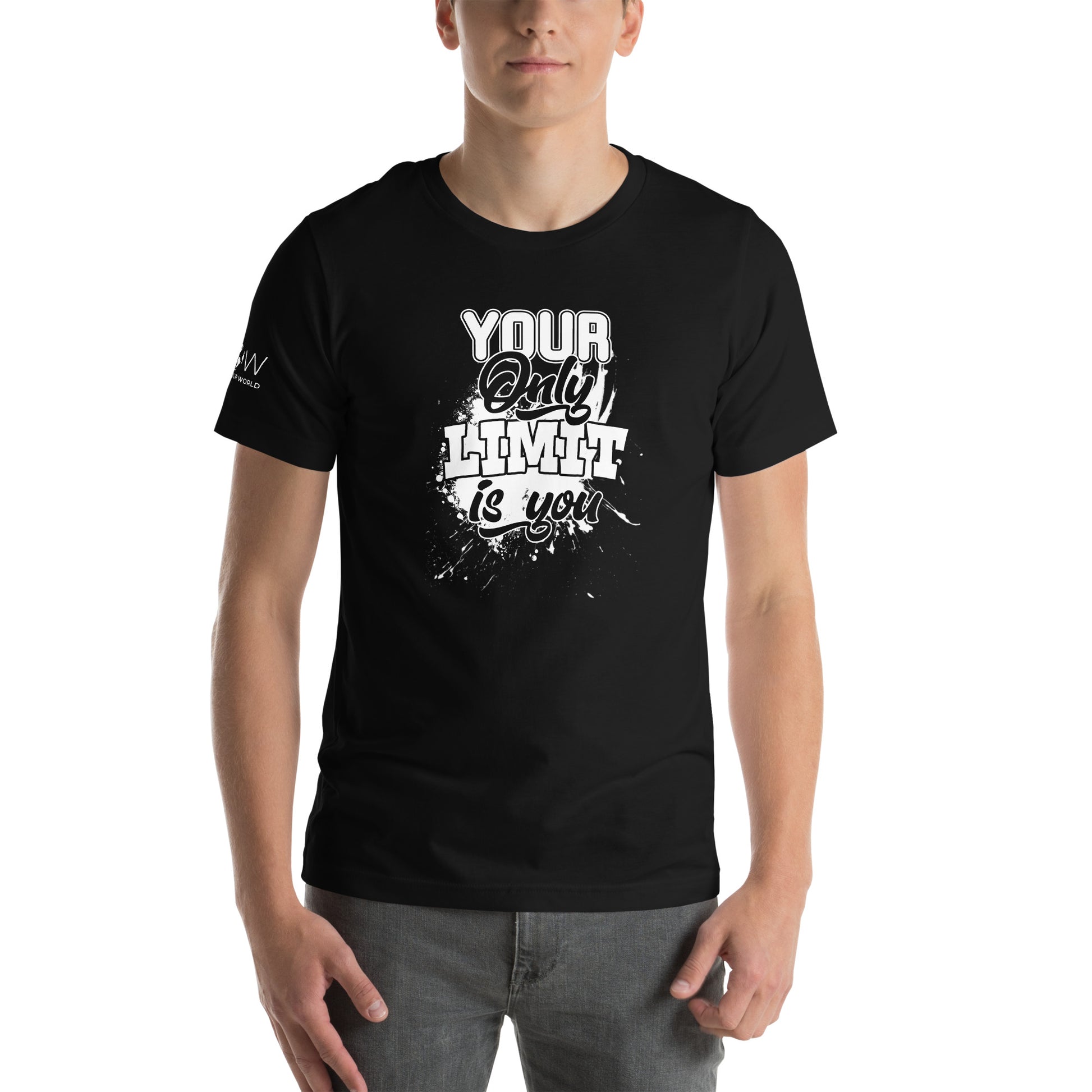 "Your Only Limit is You" Men's Motivational Black T-Shirt