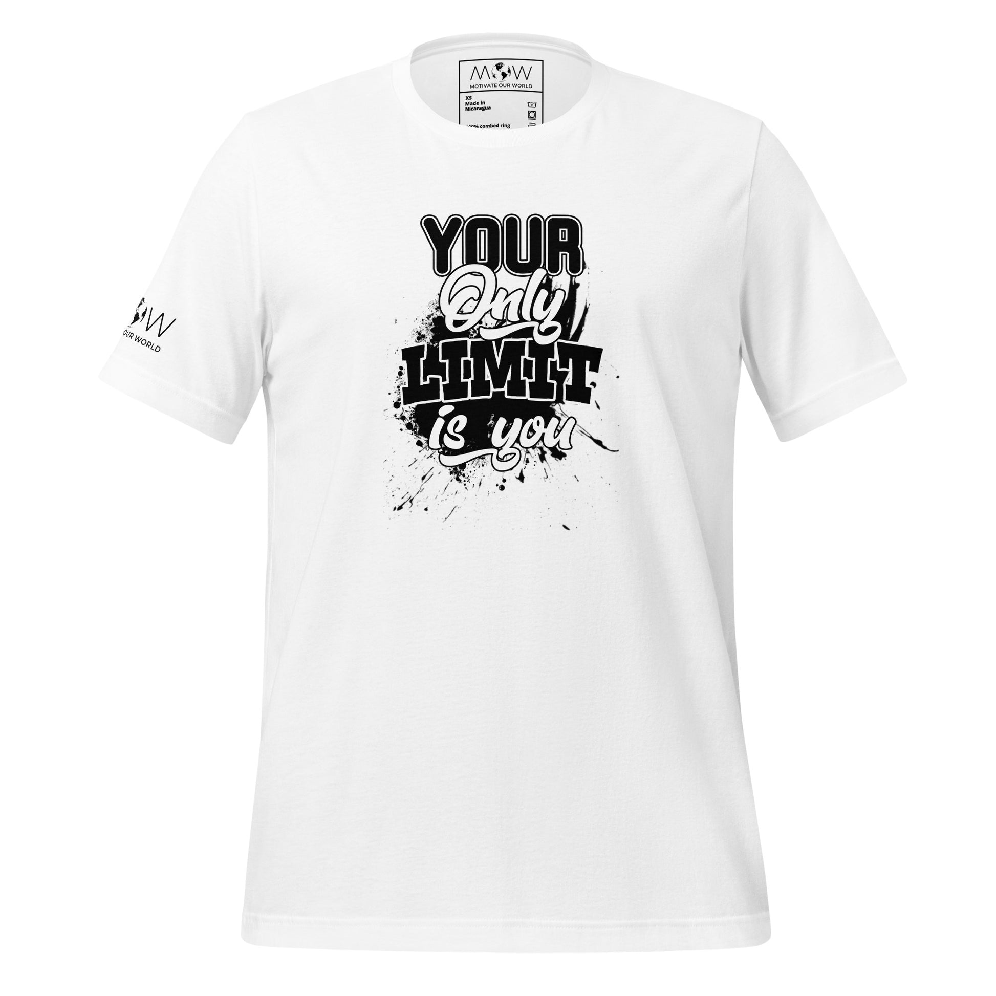 "Your Only Limit is You" Men's Motivational White T-Shirt
