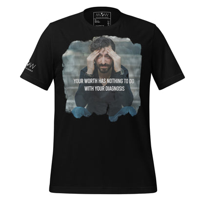 Your Worth Has Nothing to Do with Your Diagnosis - Resilience Edition Black Motivational Men's T-Shirt