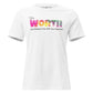 Your Worth Has Nothing to Do with Your Diagnosis - Vibrant Edition White Motivational Women’s T-Shirt