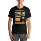Your Worth Has Nothing to Do with Your Diagnosis Black Motivational Men's T-Shirt Lifestyle