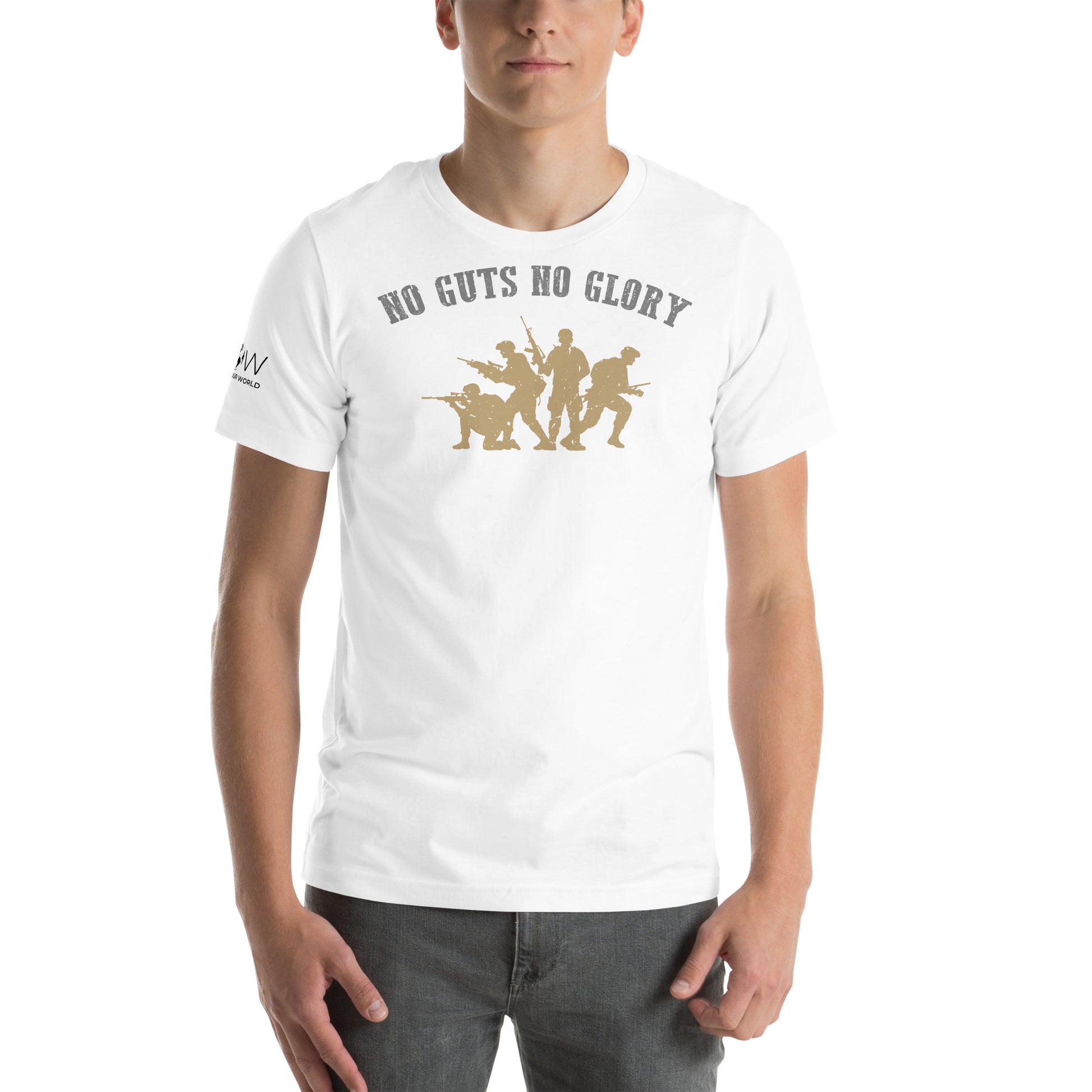 No Guts Men's Motivational White T-Shirt