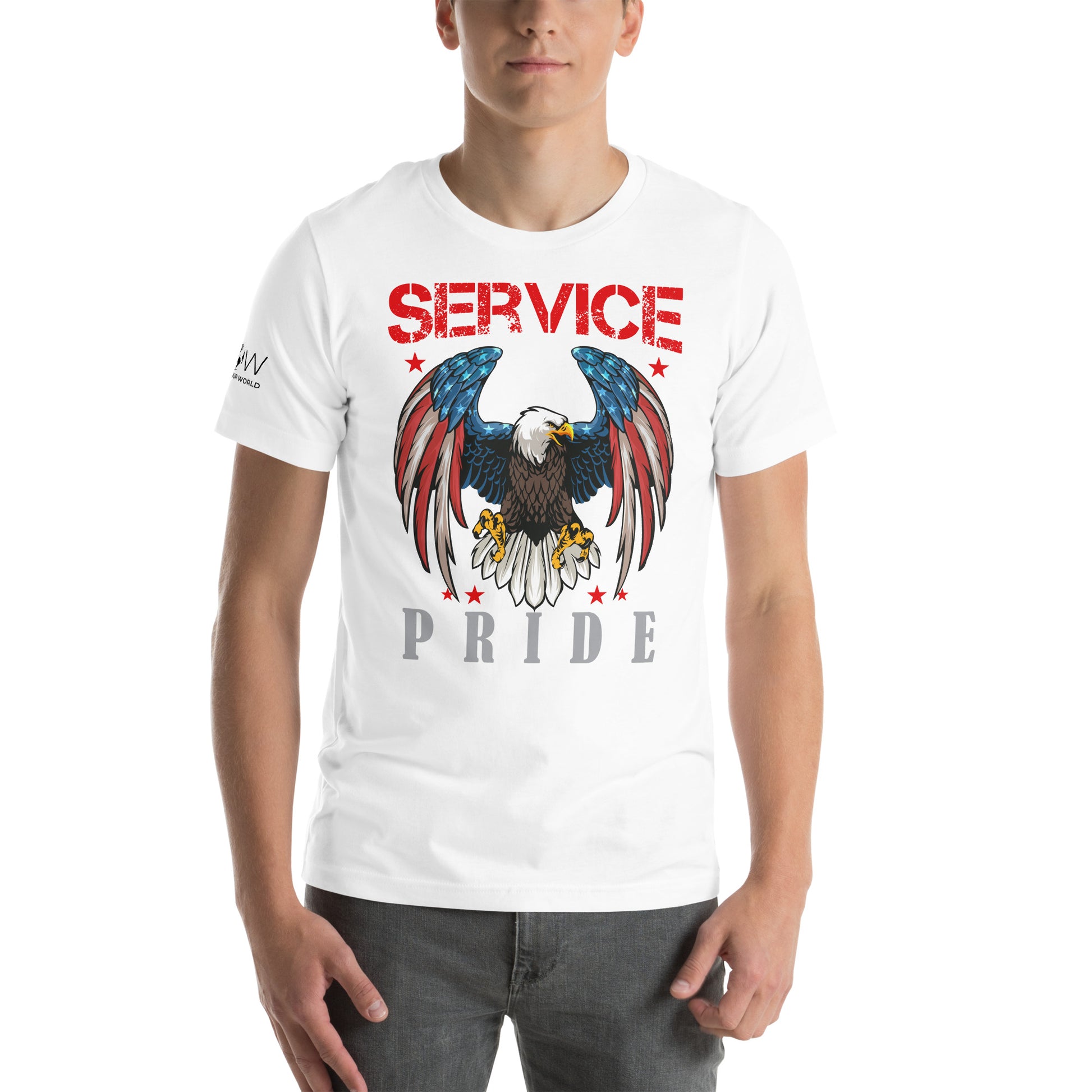 Service with Pride Men's Motivational White T-Shirt