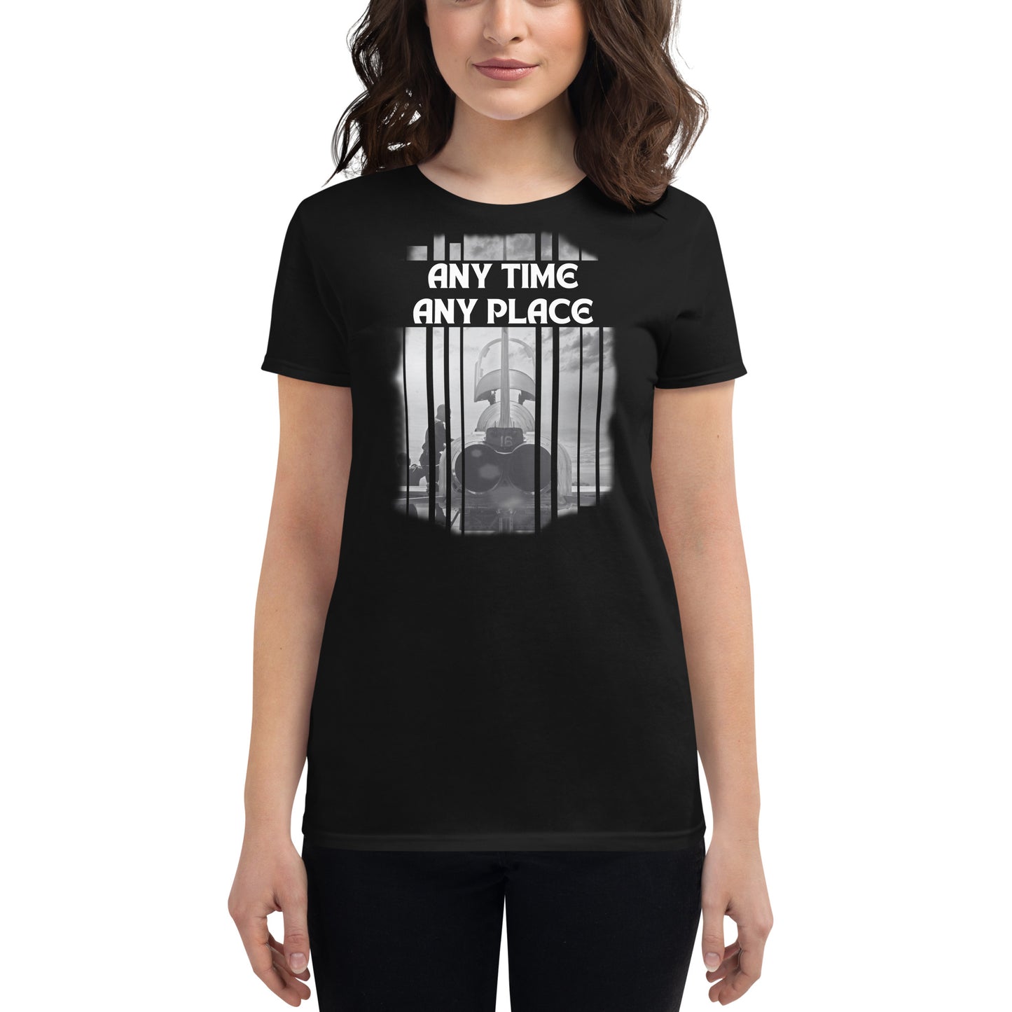 Any Time Women's Motivational Black T-Shirt