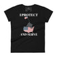 Protect and Serve Women’s Motivational Black T-Shirt