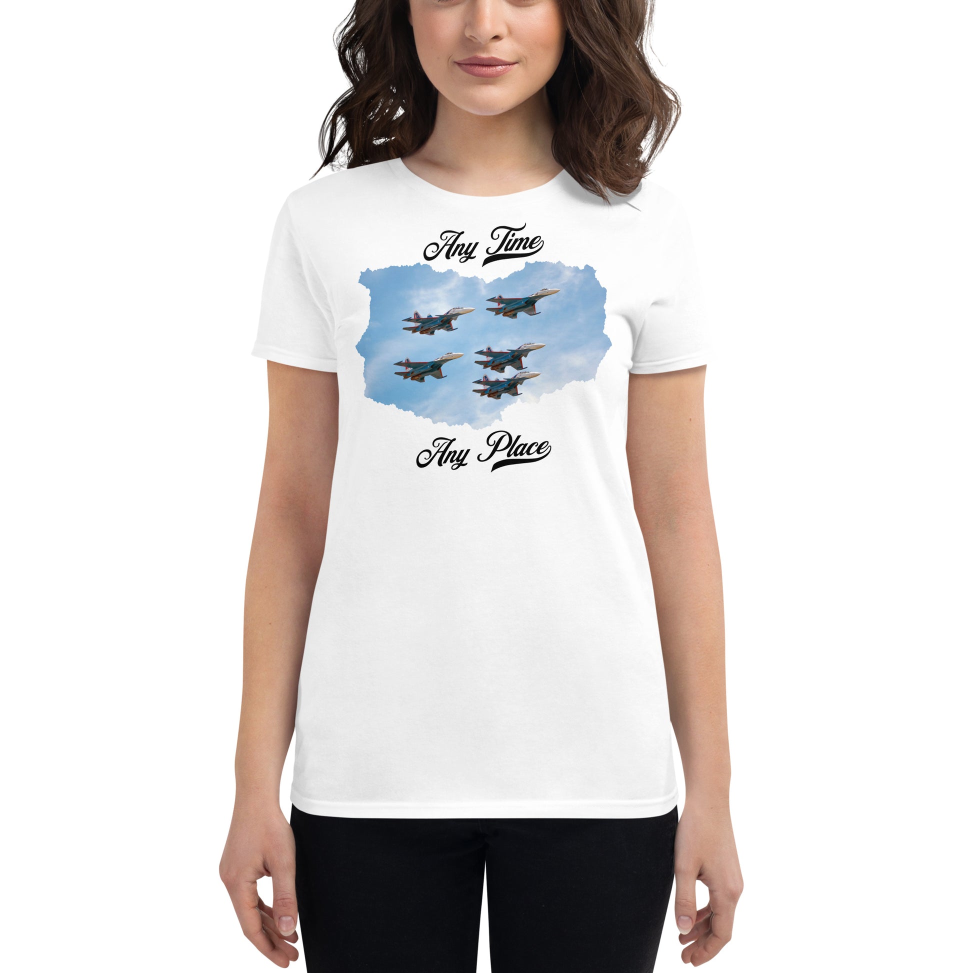 Any Time - U.S Air Force Women's Motivational White T-Shirt