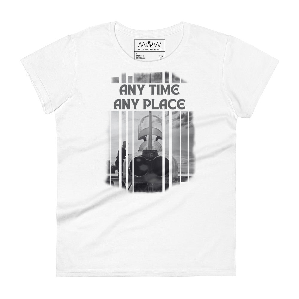 Any Time Women's Motivational White T-Shirt